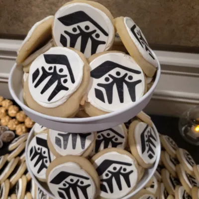 Logo and Branded cookies from Mon Coeur Bakery