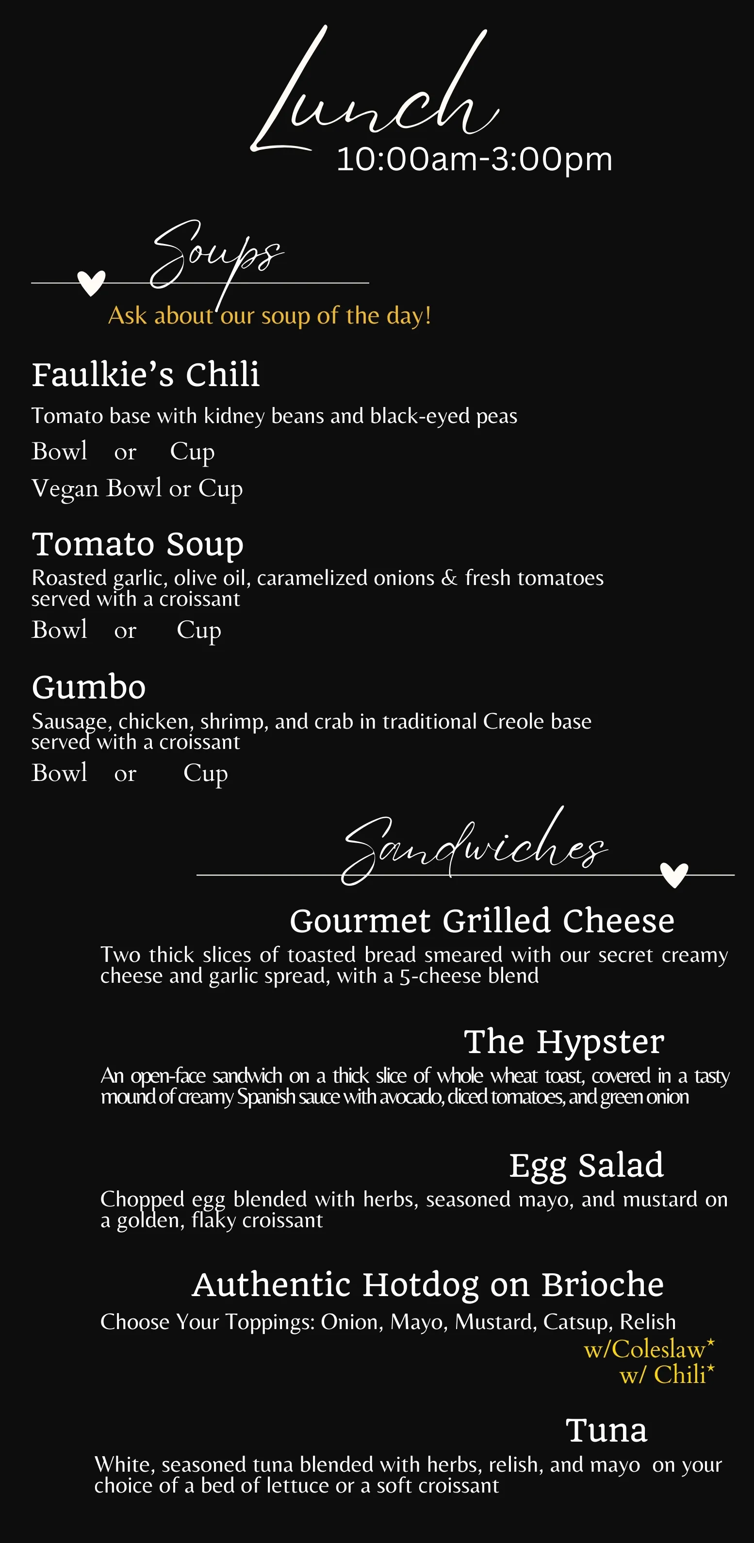 Lunch Menu