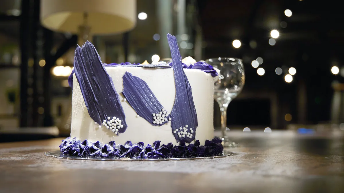 An elegant cake from MonCoeur Bakery.