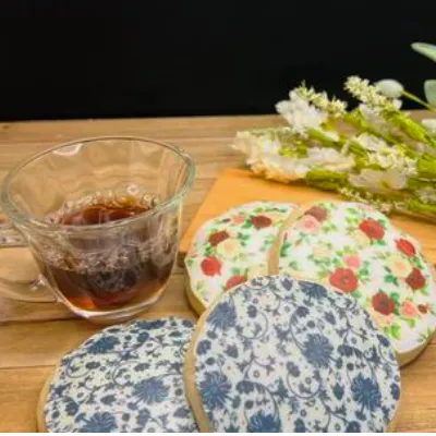 Frosted cookies from Mon Coeur Bakery