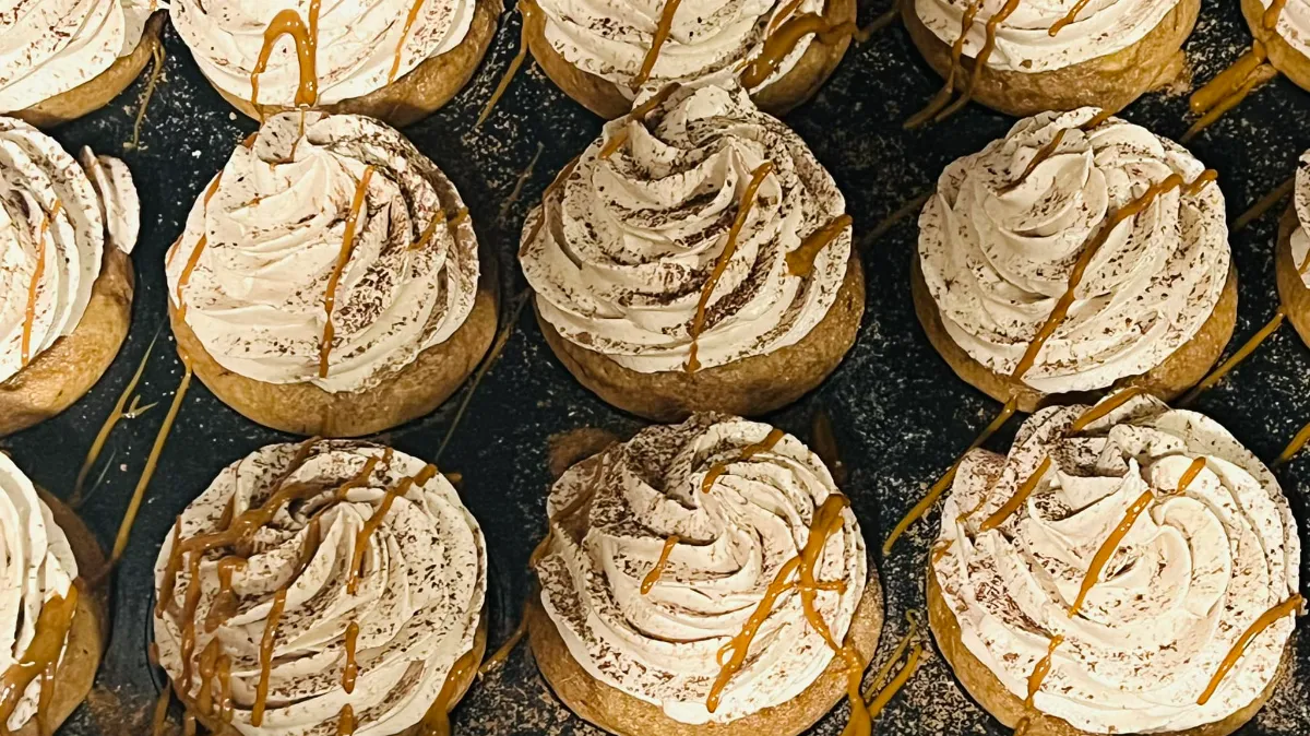 Tray of Caramel Cupcakes