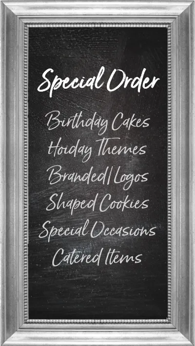 Special Order Items - Menu Board